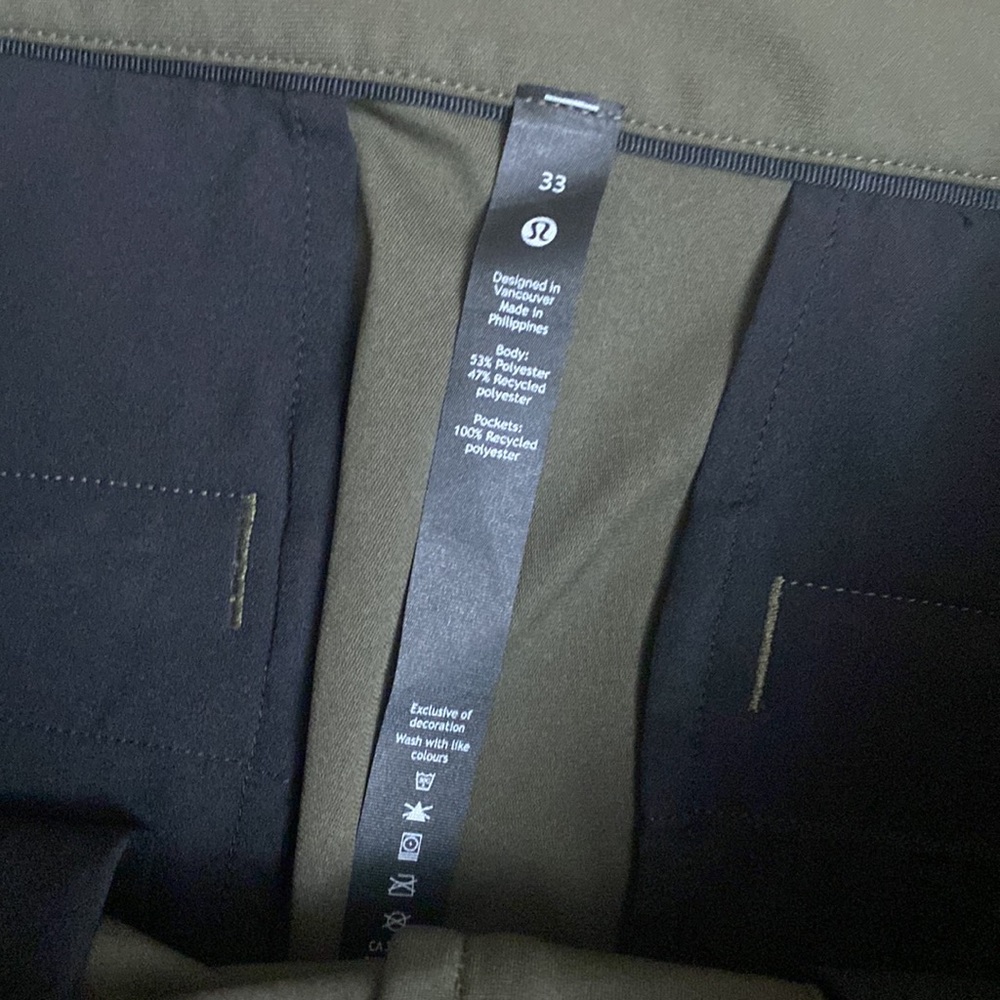 lululemon athletica Commission Slim-Fit Pant 30”L Warpstreme - Darks Olive - Picture 9 of 9